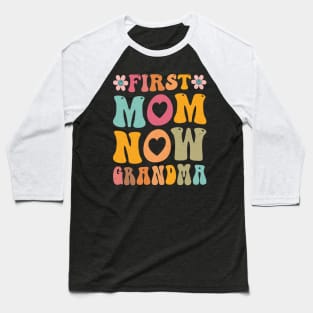 Womens Funny Mother's day My First Mother's Day As A Grandma Baseball T-Shirt